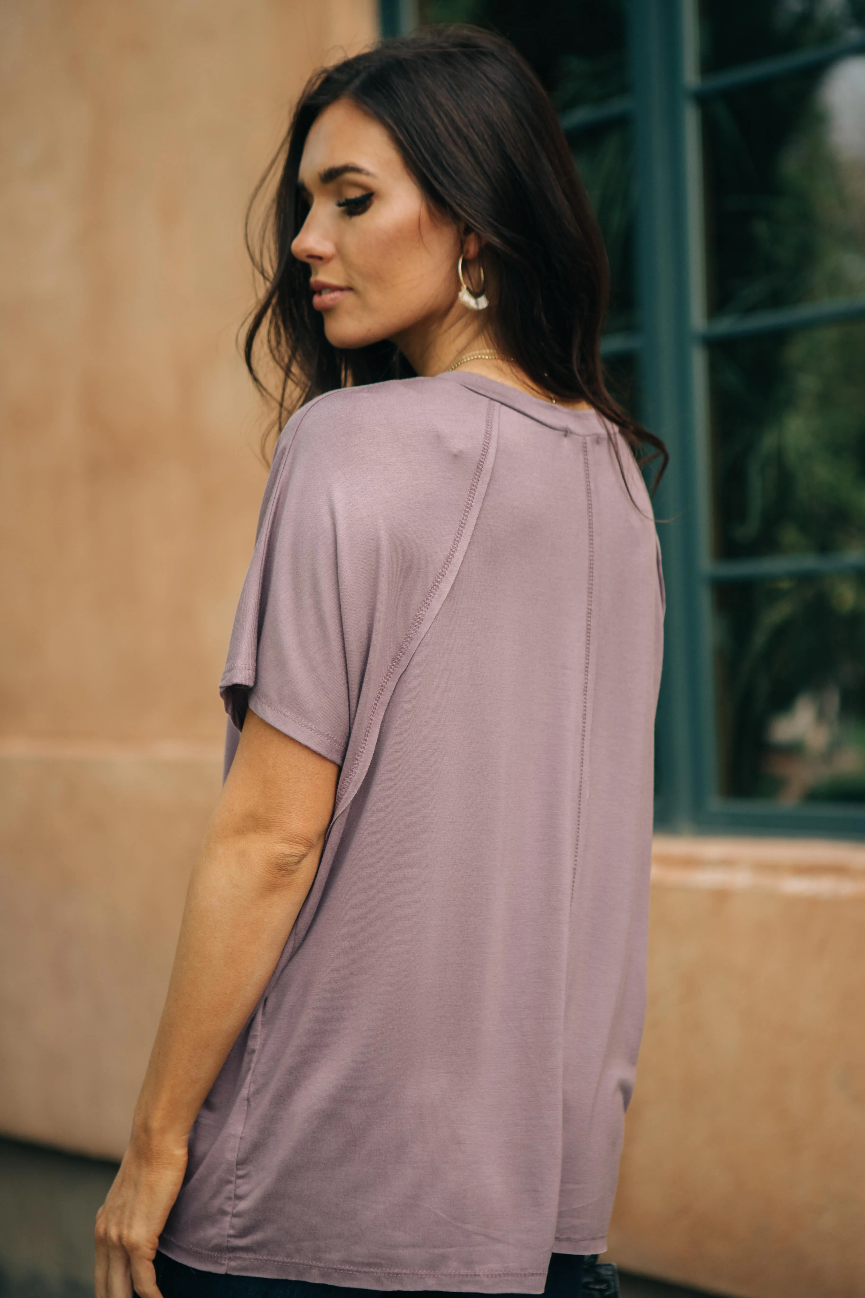 Cozy Cool Tee in Lavender - On Hand