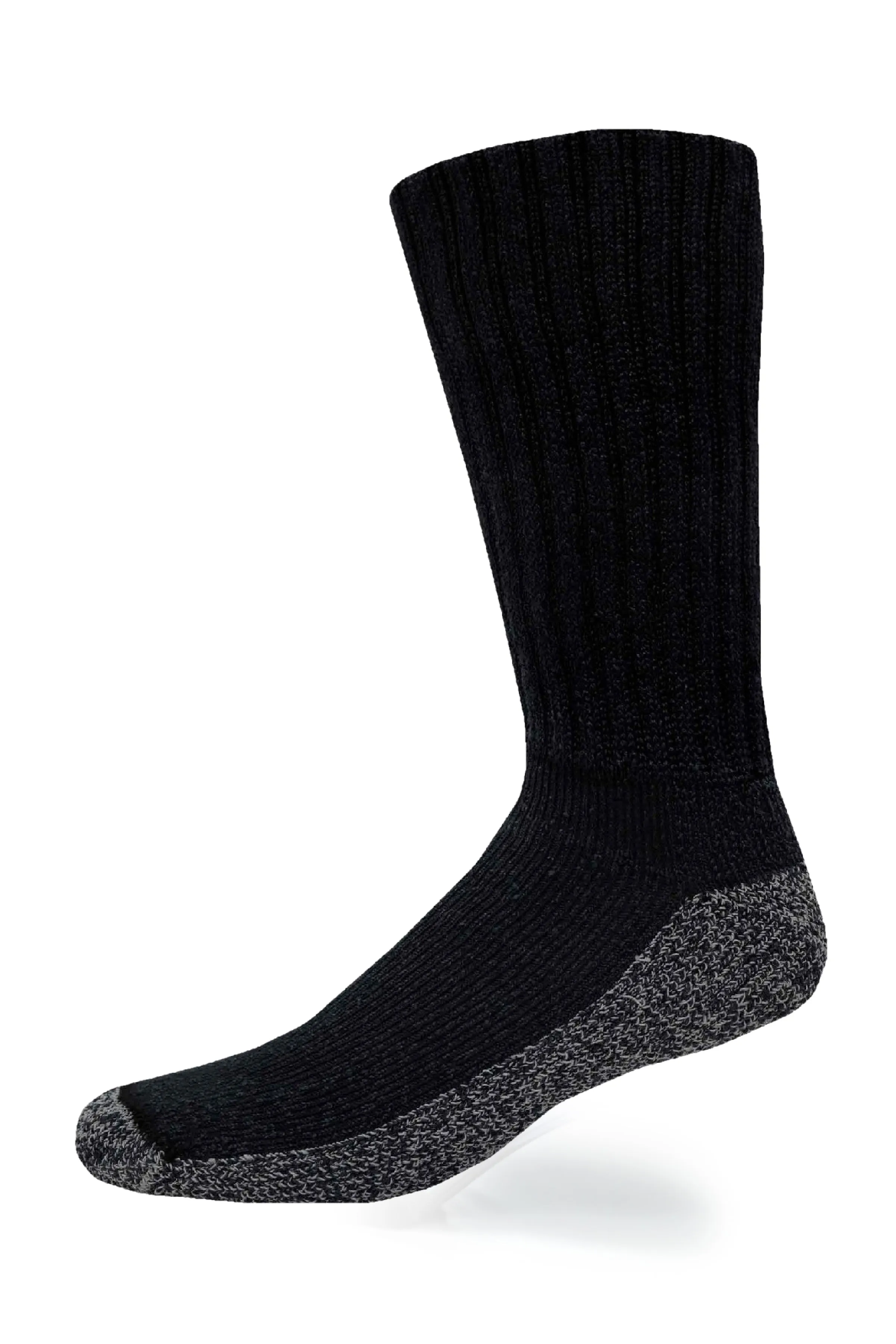 Cozy Diabetic Comfort Relax Fit Black Crew Socks