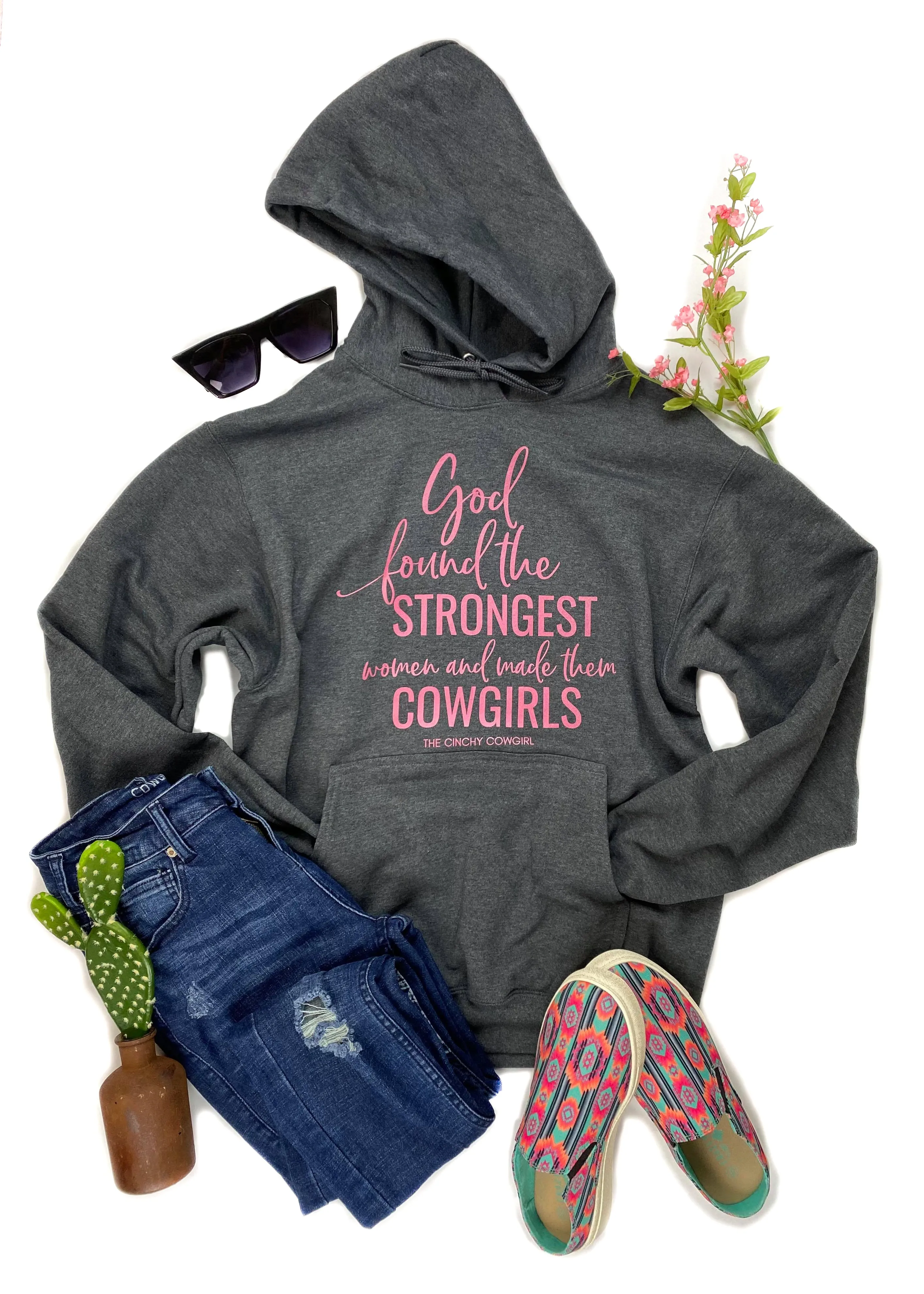 Dark Grey Strongest Women Hoodie