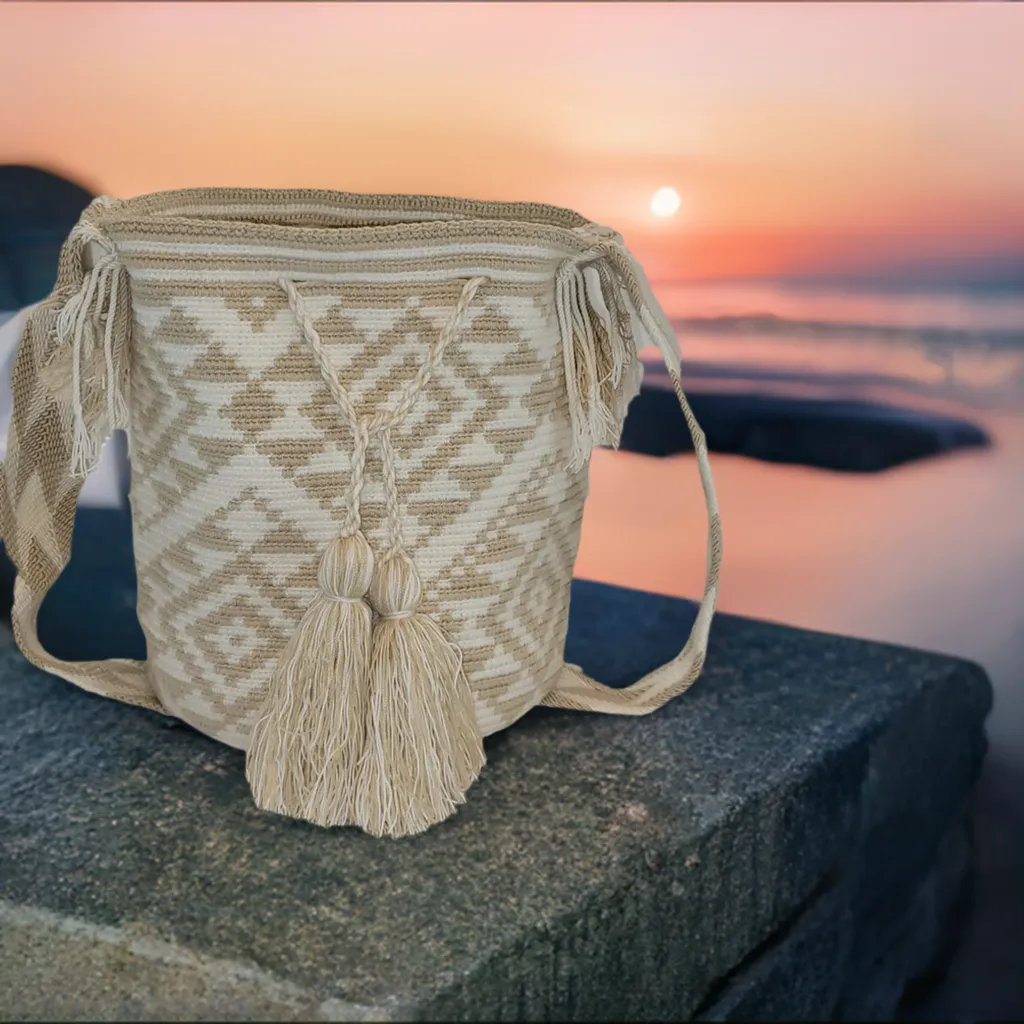 Ellis Large Handmade Crochet Wayuu Mochila Bag