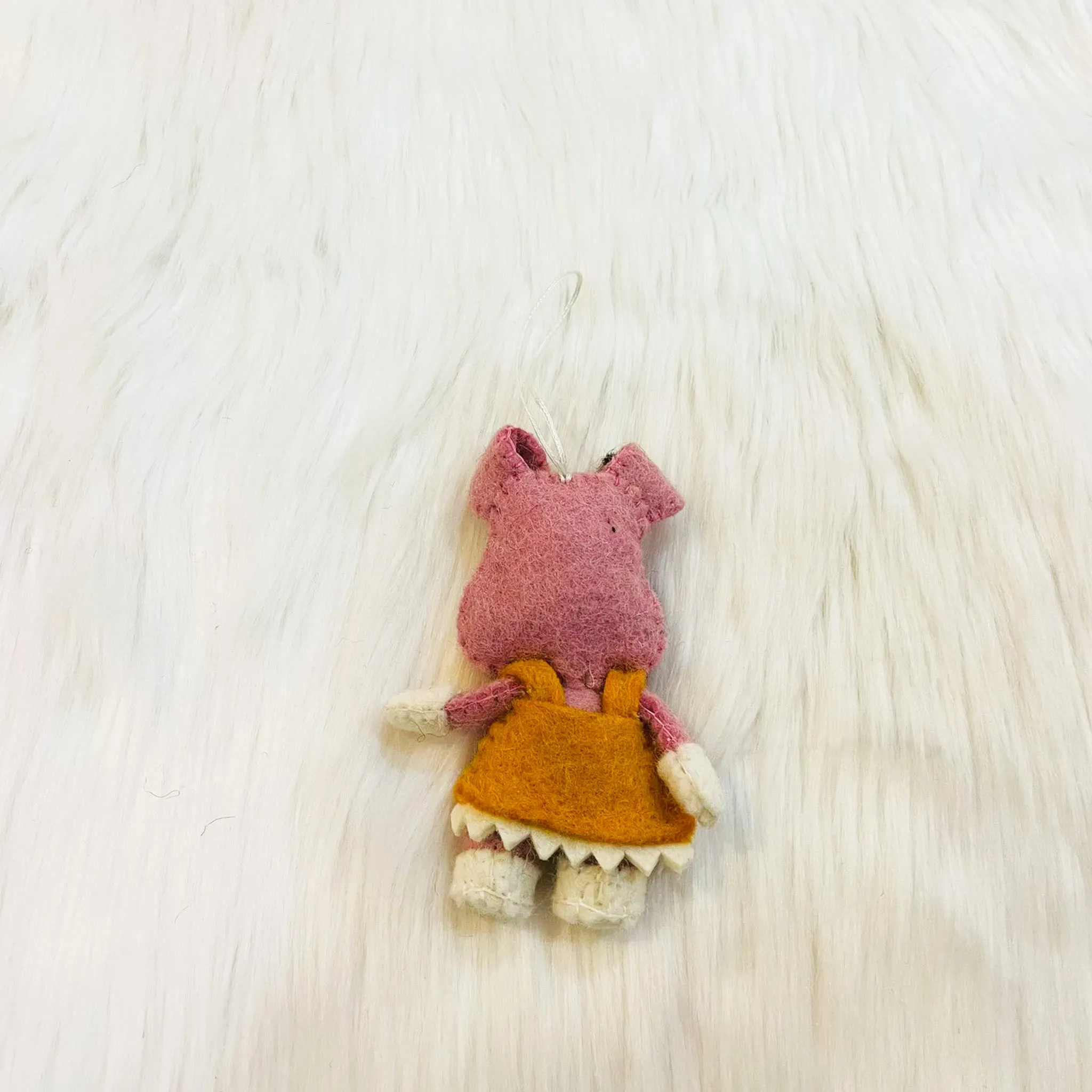 Felt Wool Handmade Pig Christmas Ornament