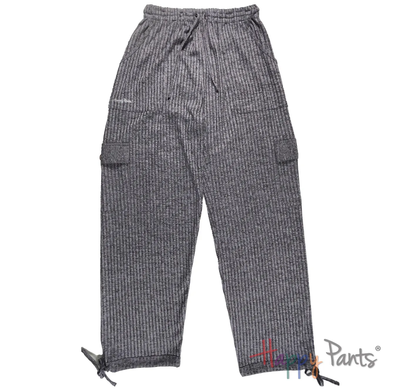 Gray Stripe Women Happy Pants