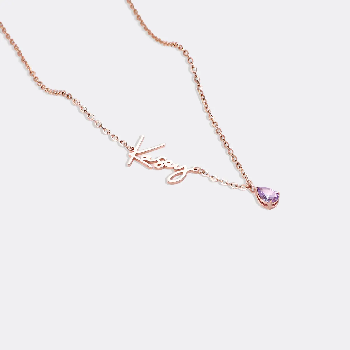 Handmade Birthstone Name Necklace