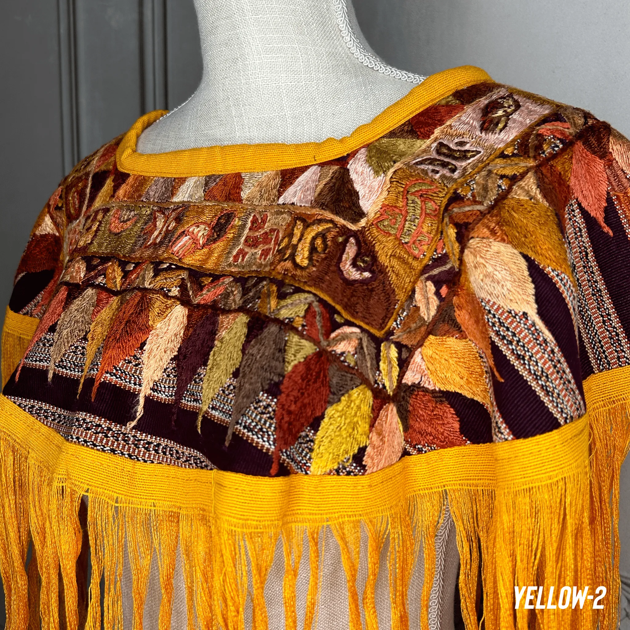 Handmade Fringed Guatemalan Cape