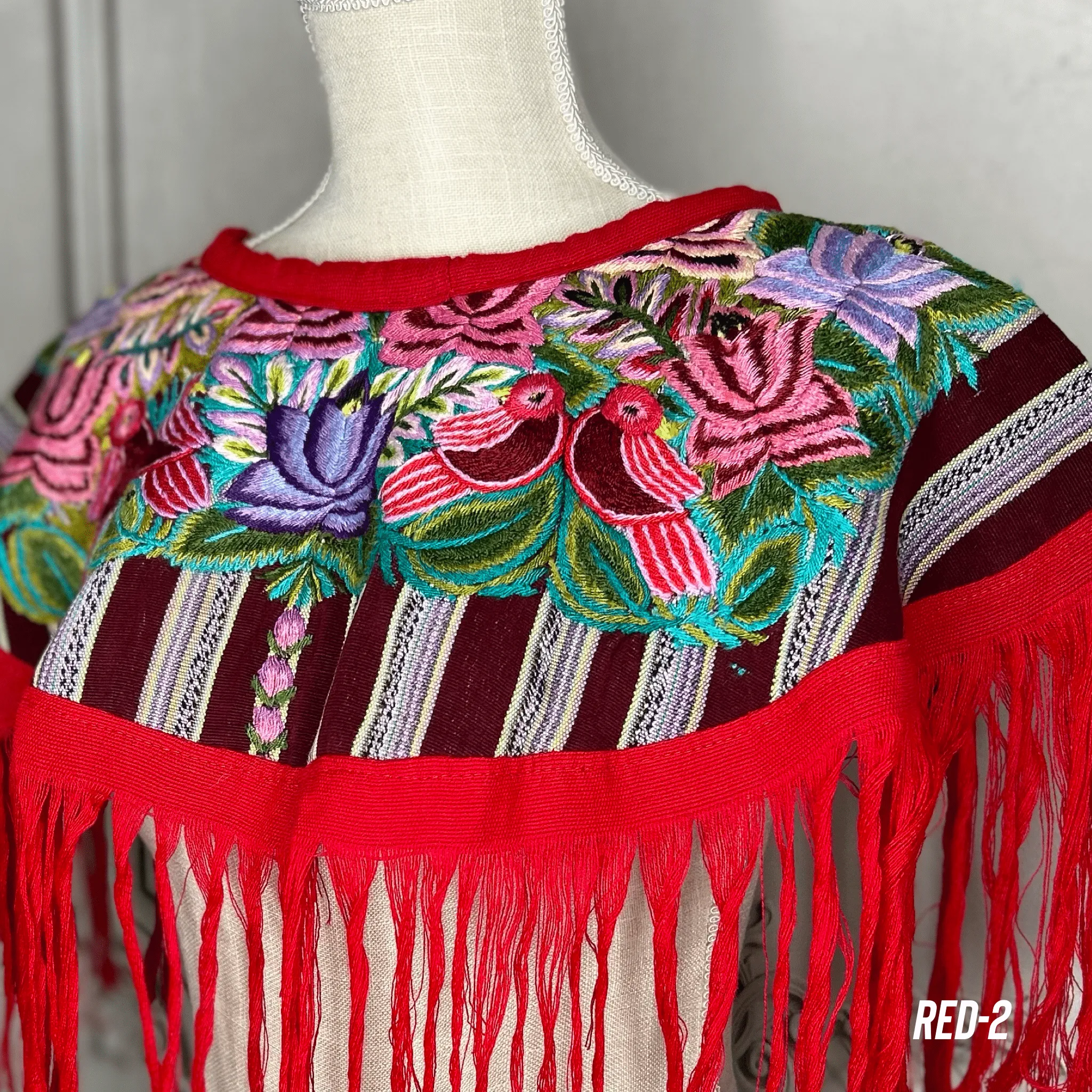 Handmade Fringed Guatemalan Cape