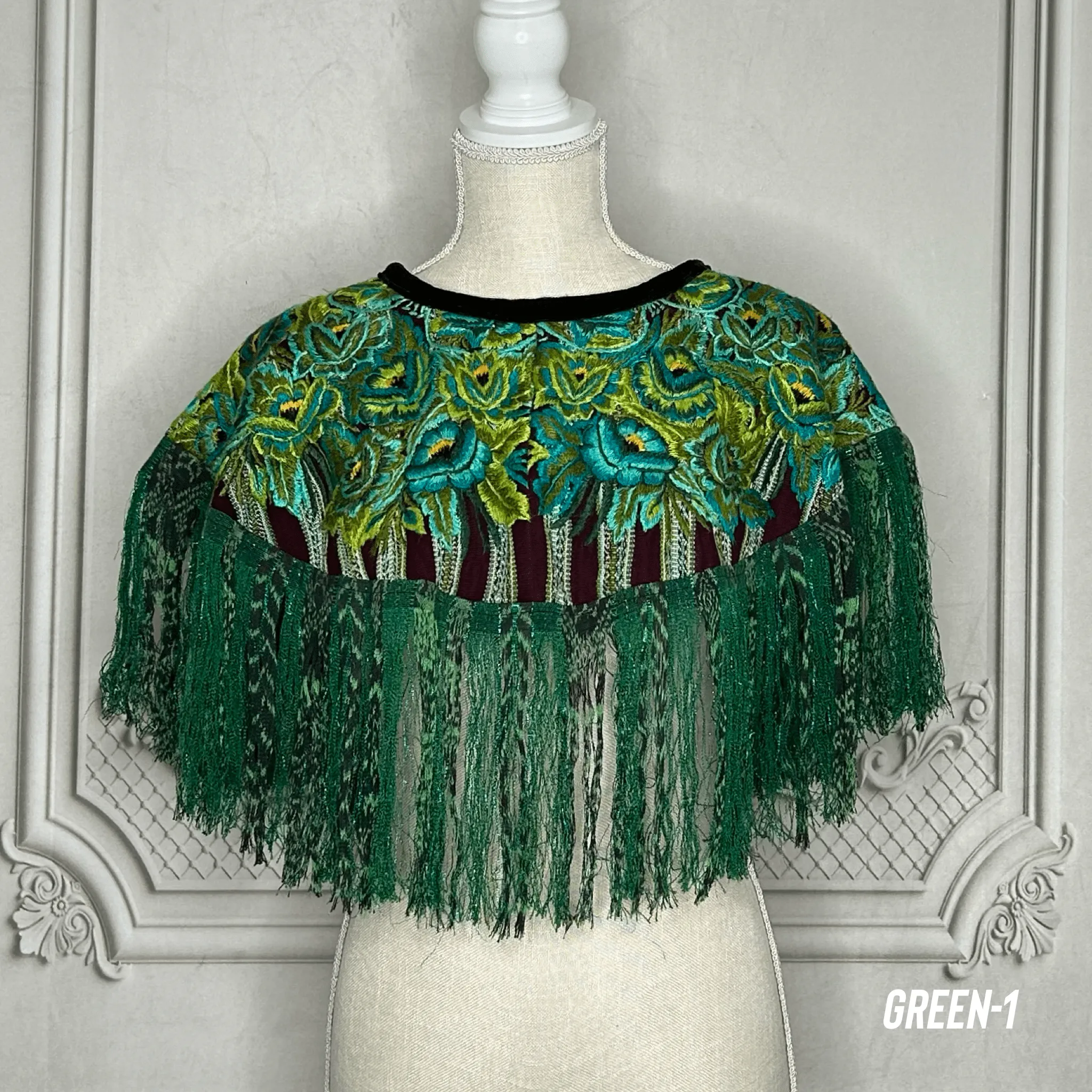 Handmade Fringed Guatemalan Cape