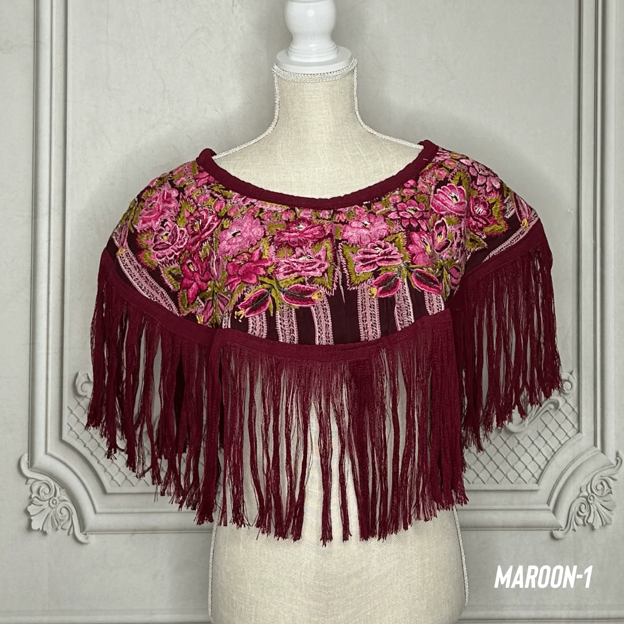 Handmade Fringed Guatemalan Cape