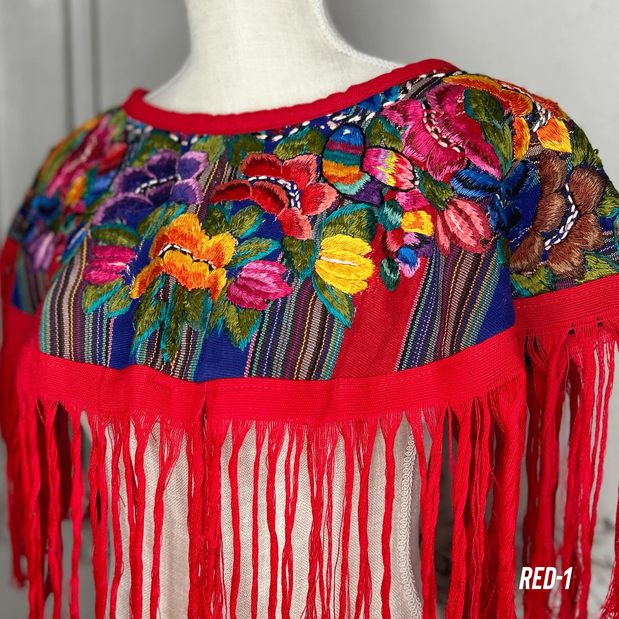 Handmade Fringed Guatemalan Cape