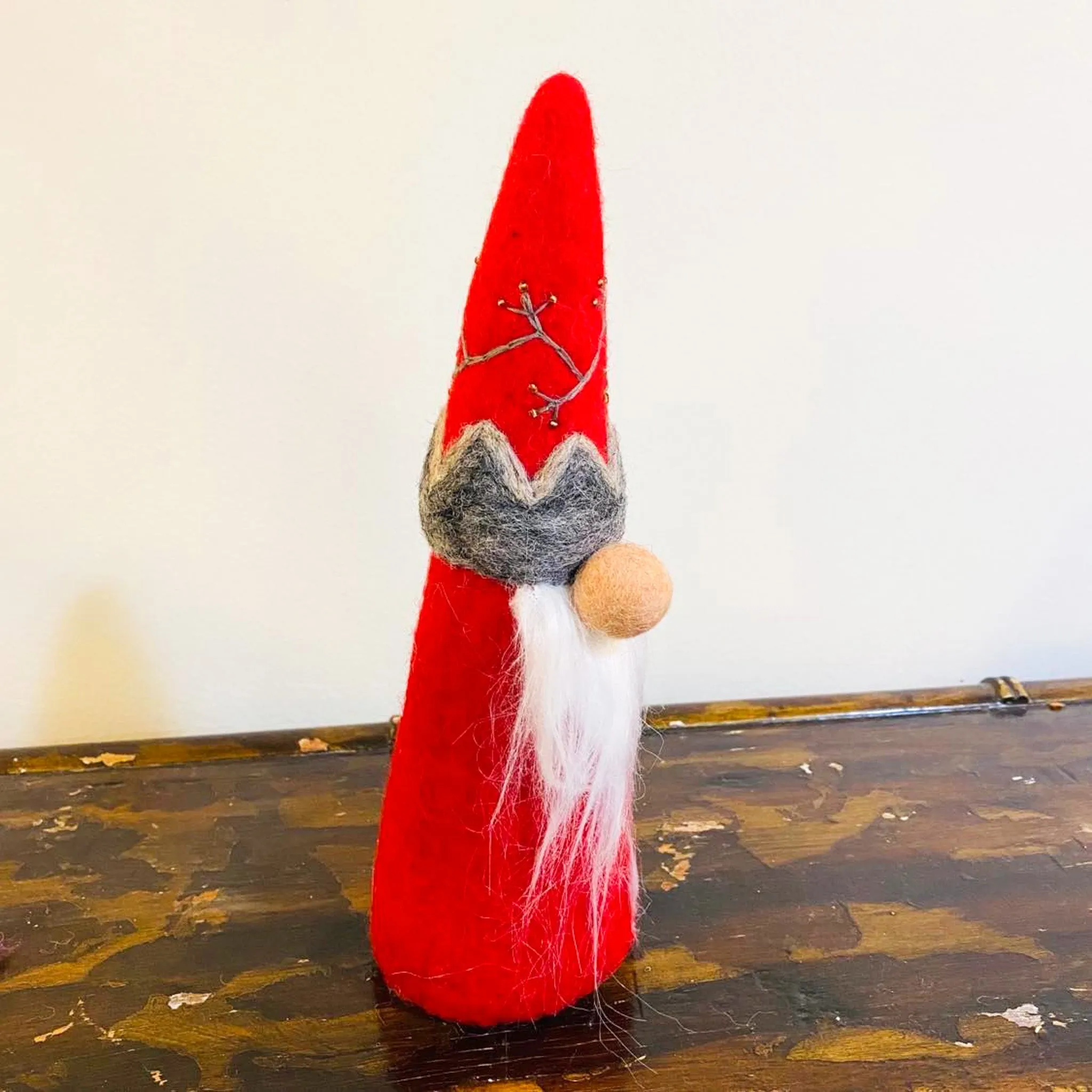 Handmade Holiday Santa Gnome Decoration