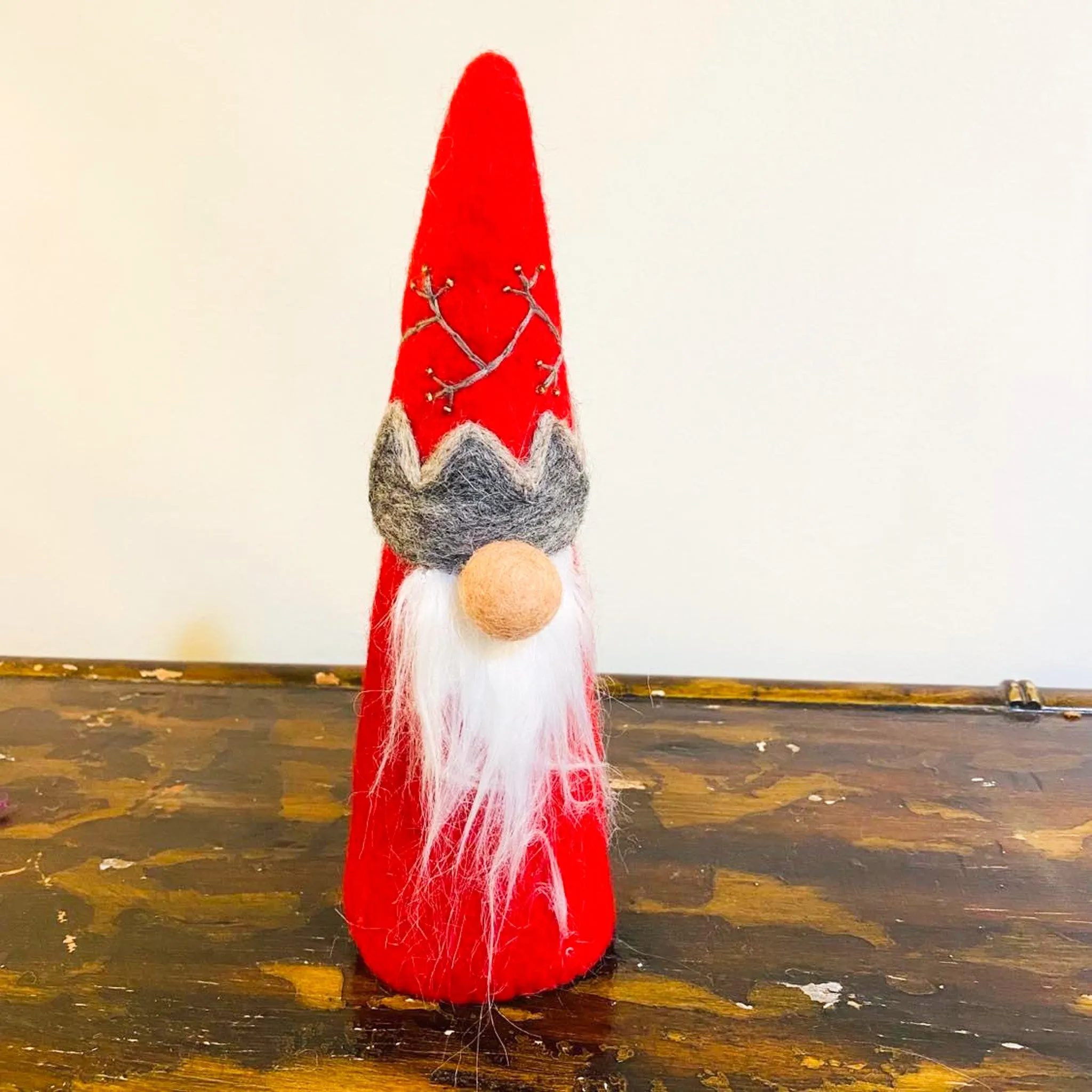 Handmade Holiday Santa Gnome Decoration