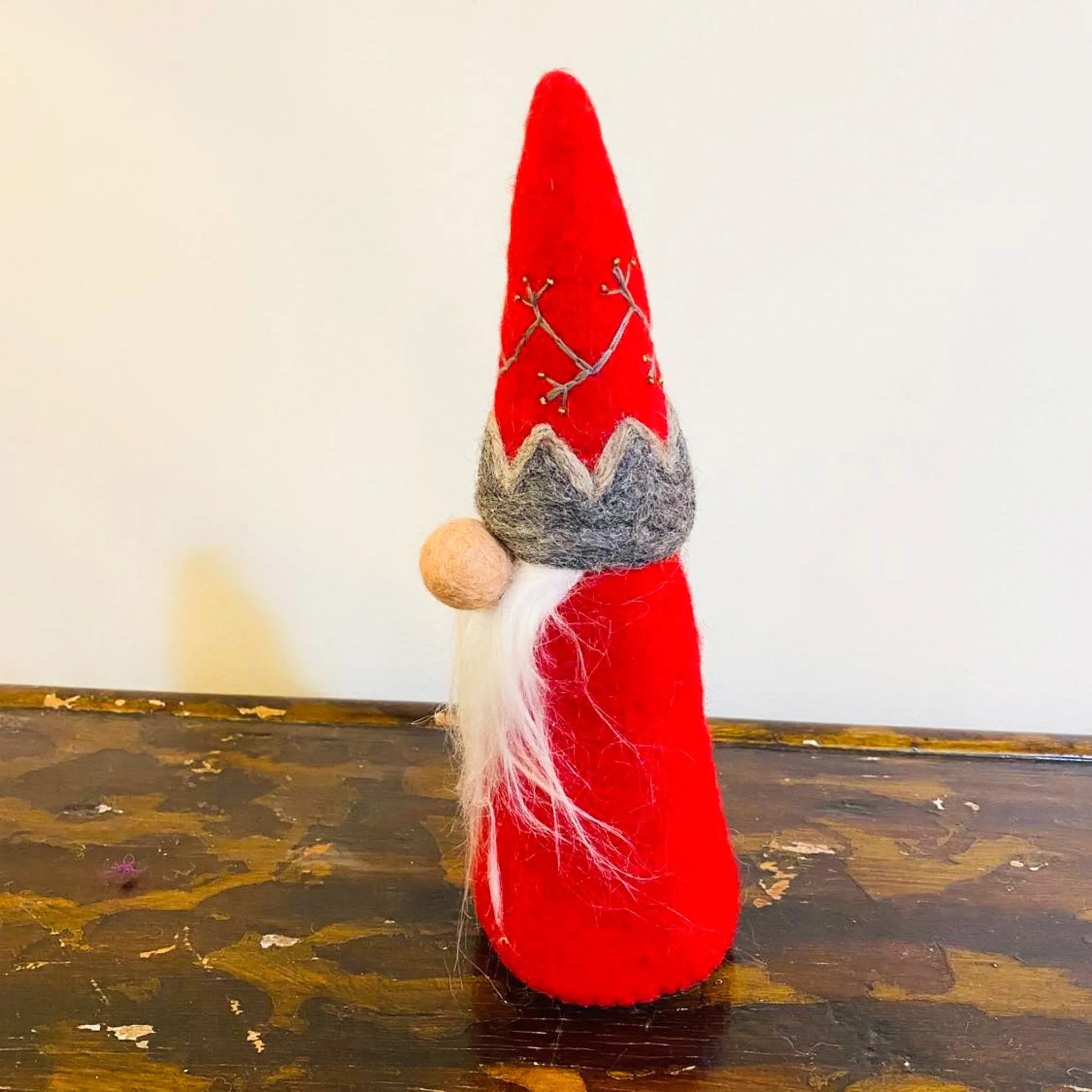 Handmade Holiday Santa Gnome Decoration