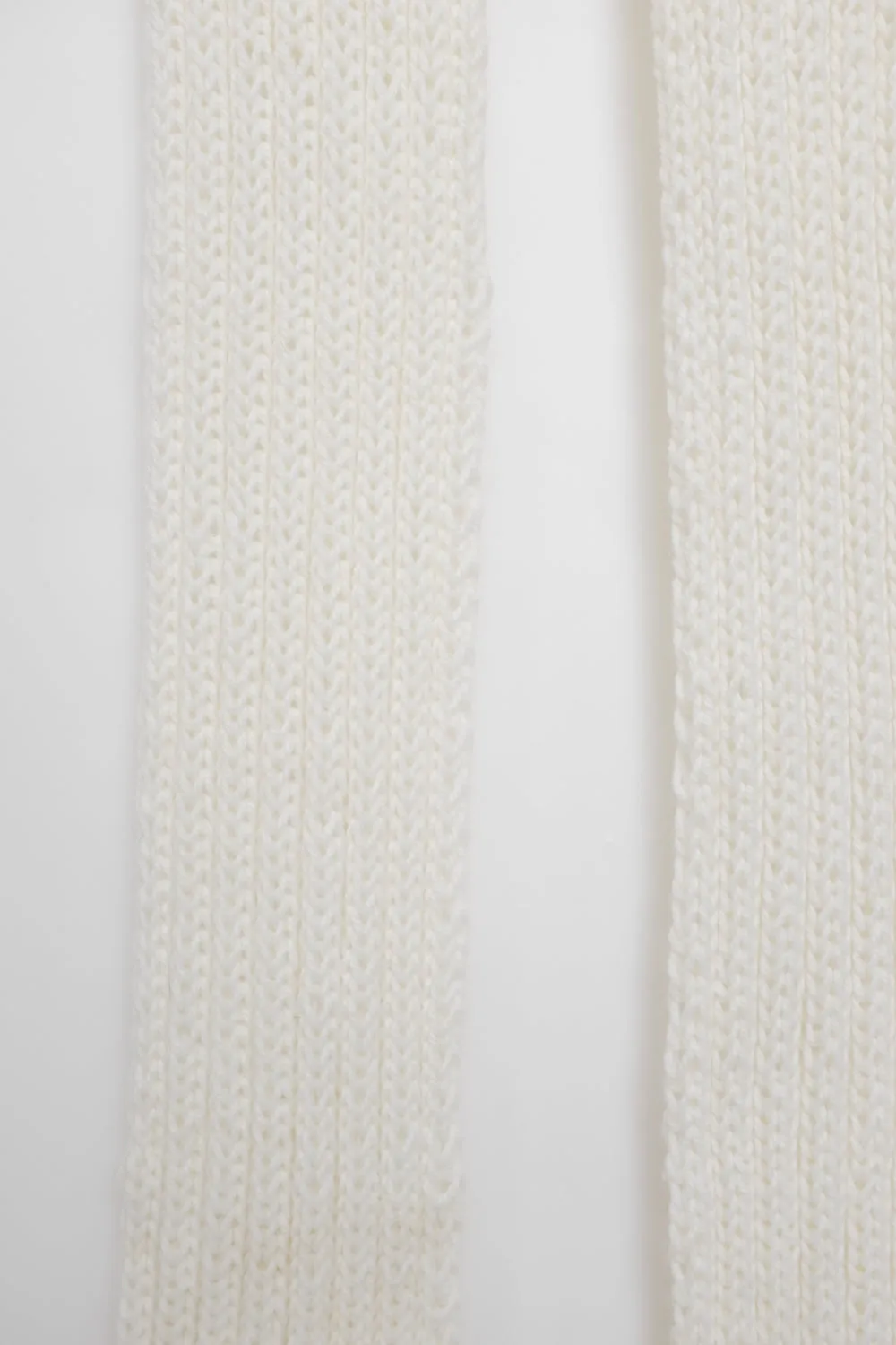 HANDMADE OFF WHITE CHUNKY KNIT SCARF