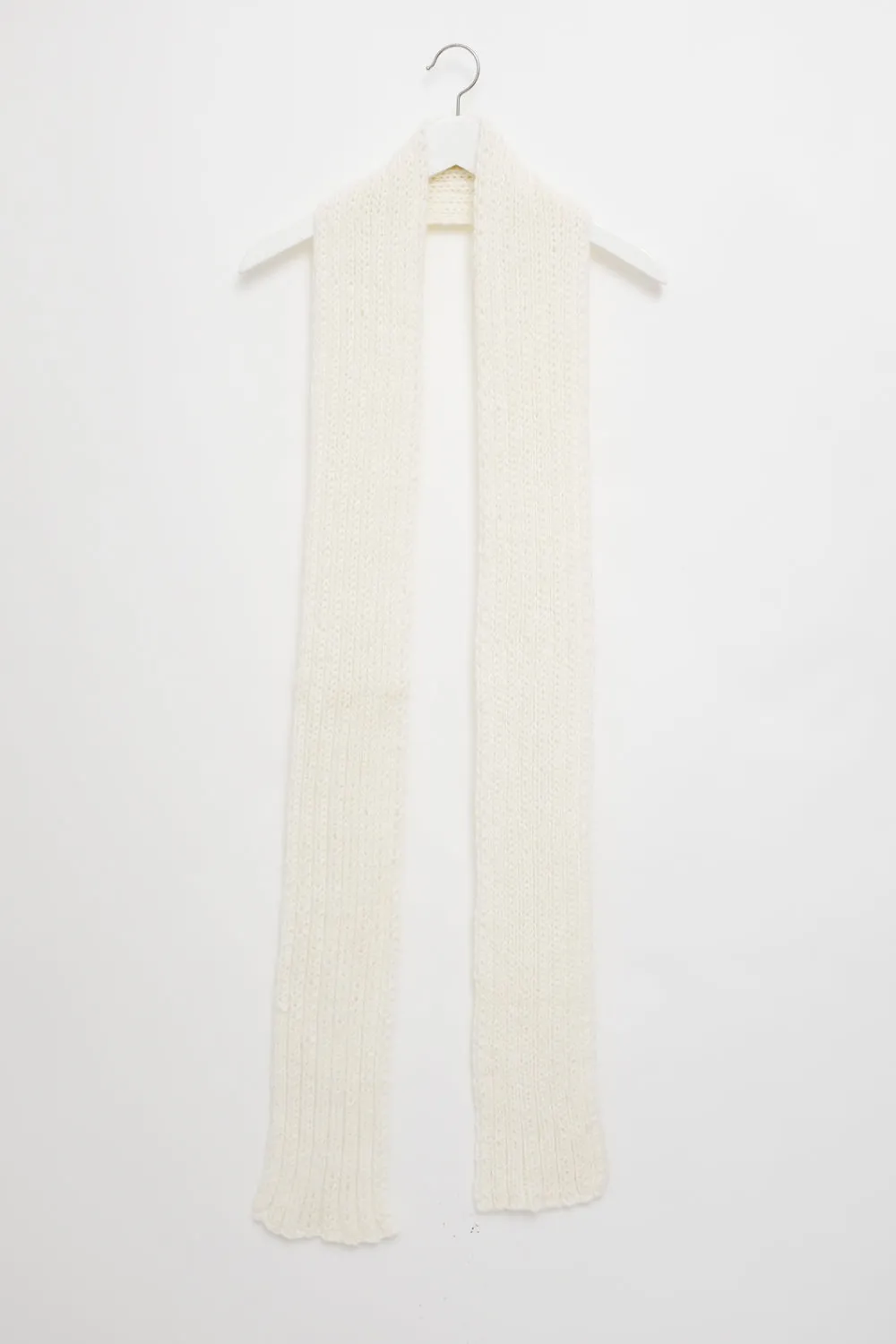 HANDMADE OFF WHITE CHUNKY KNIT SCARF