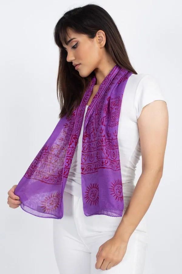 Handmade Om Yoga Prayer Shawl/Scarf