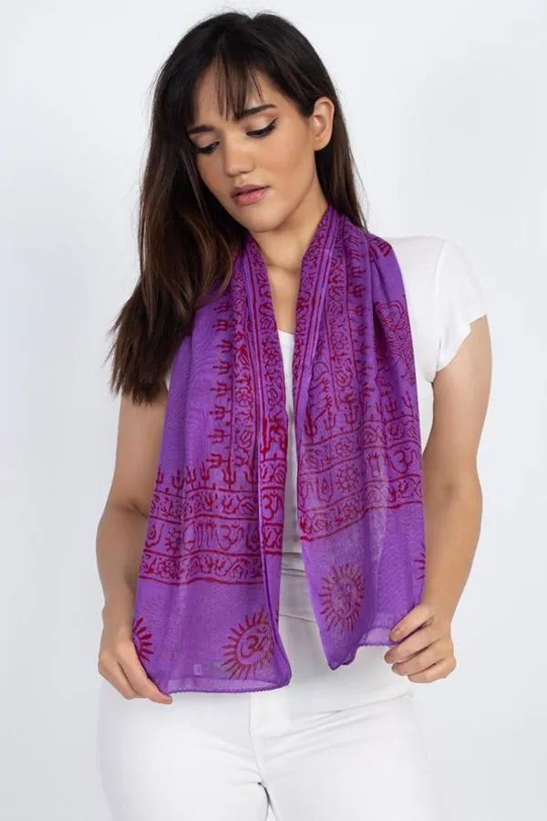 Handmade Om Yoga Prayer Shawl/Scarf