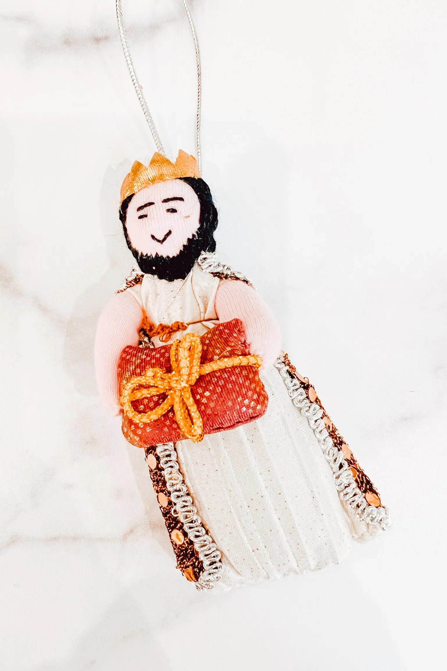 Handmade Sparkly Wiseman Ornament