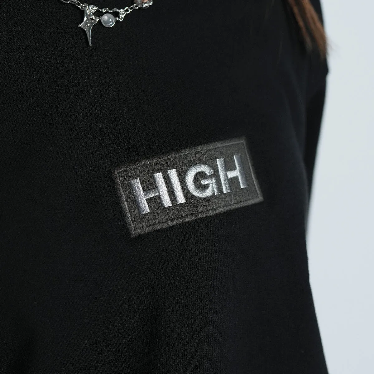 High Embroidered Box Logo Loose Tee - 1039