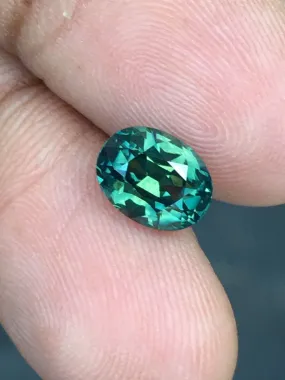 Loose 3.09 Ct Oval Teal Sapphire