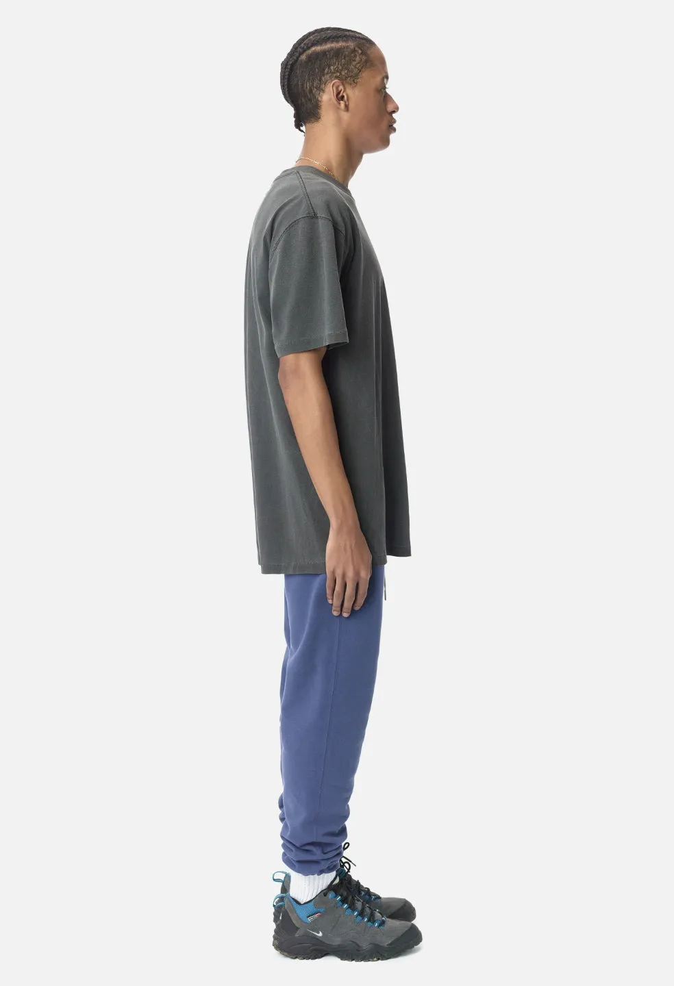 Loose Stitch Pocket Tee / Washed Black