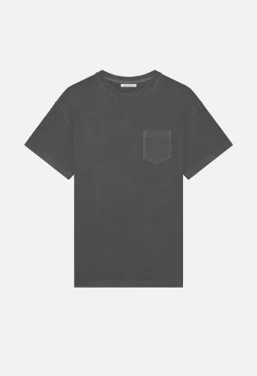 Loose Stitch Pocket Tee / Washed Black