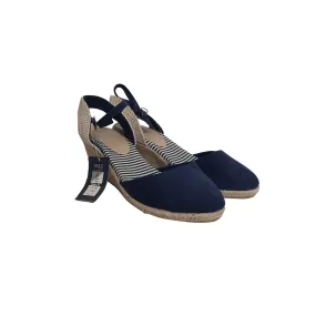 Marks & Spencer Navy Blue Jute Wedges | Brand New |