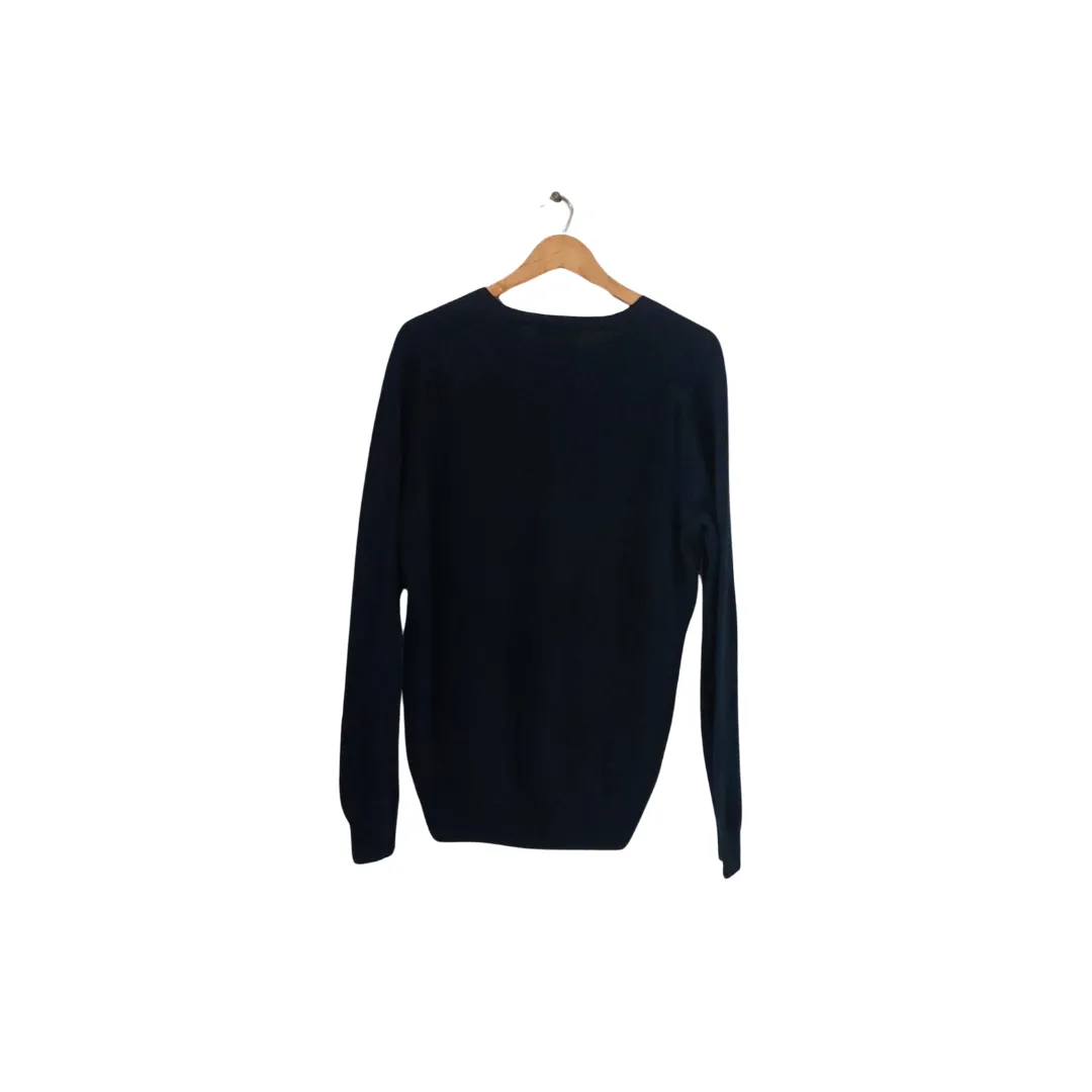 Marks & Spencer Navy Wool Men's Sweater | Pre Loved |