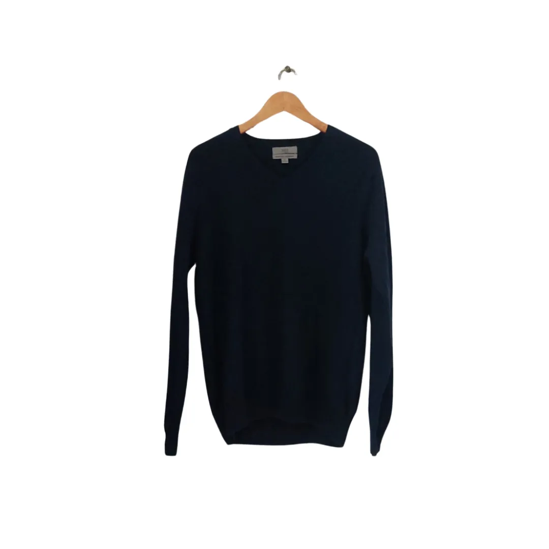 Marks & Spencer Navy Wool Men's Sweater | Pre Loved |