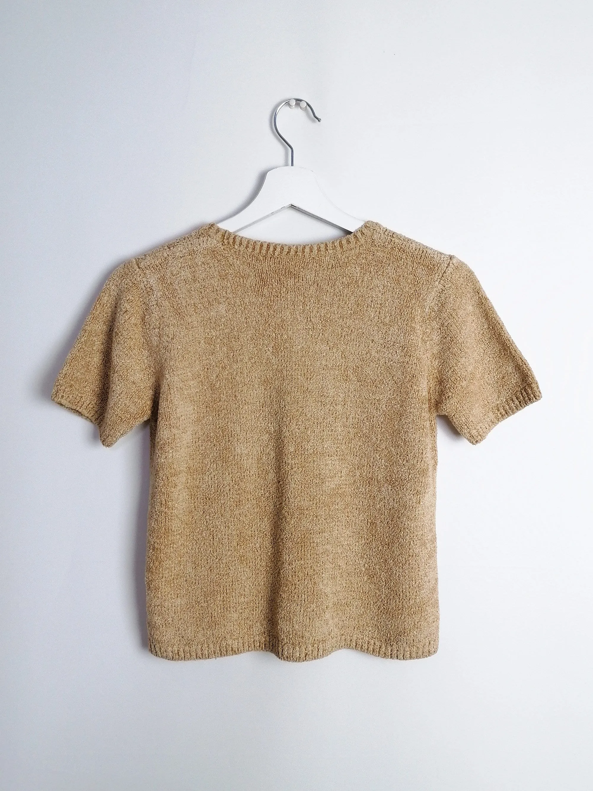 MARKS & SPENCER Short Sleeves Chenille Knit Top