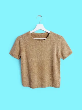 MARKS & SPENCER Short Sleeves Chenille Knit Top