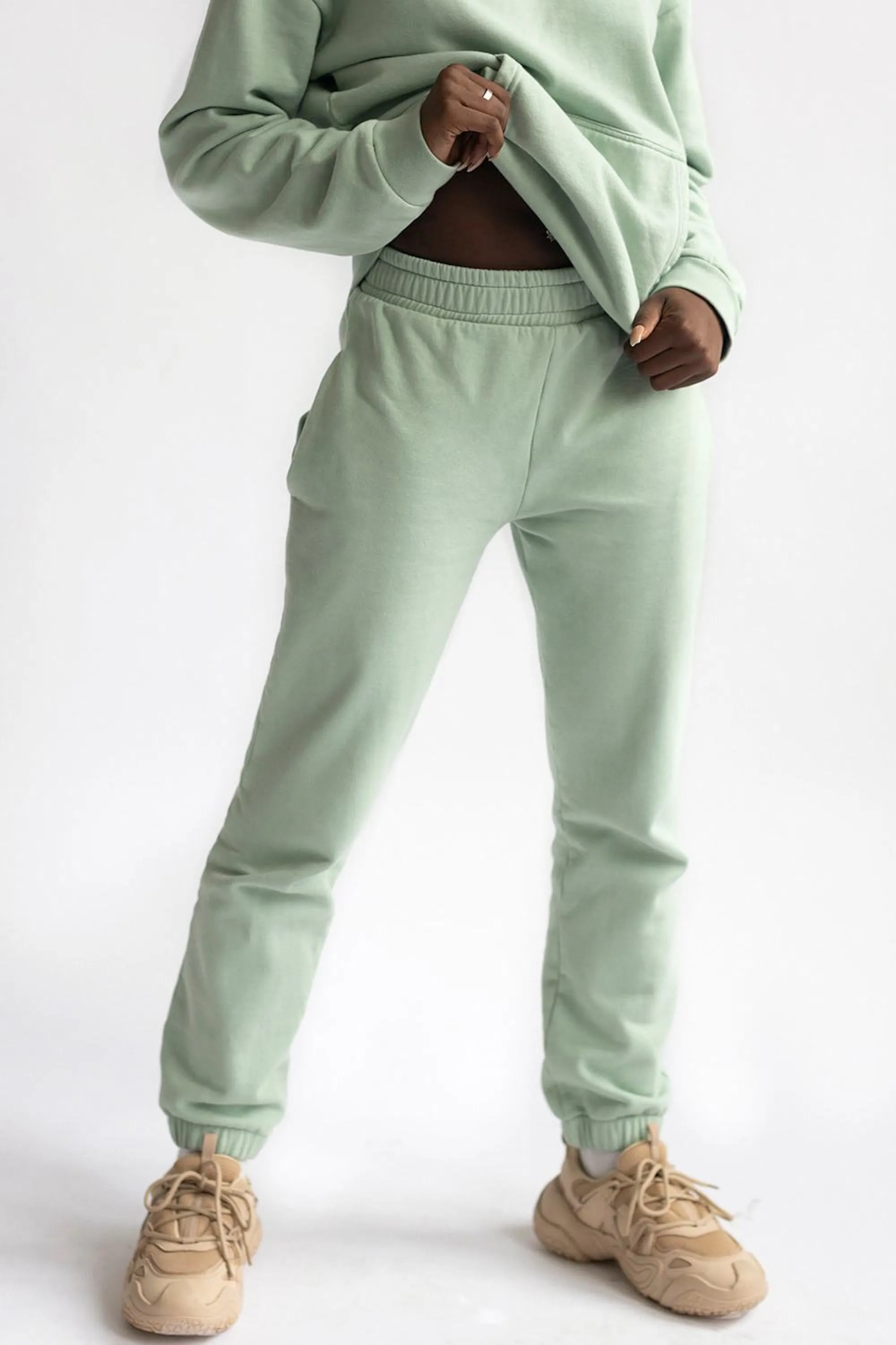 matcha green loose pants