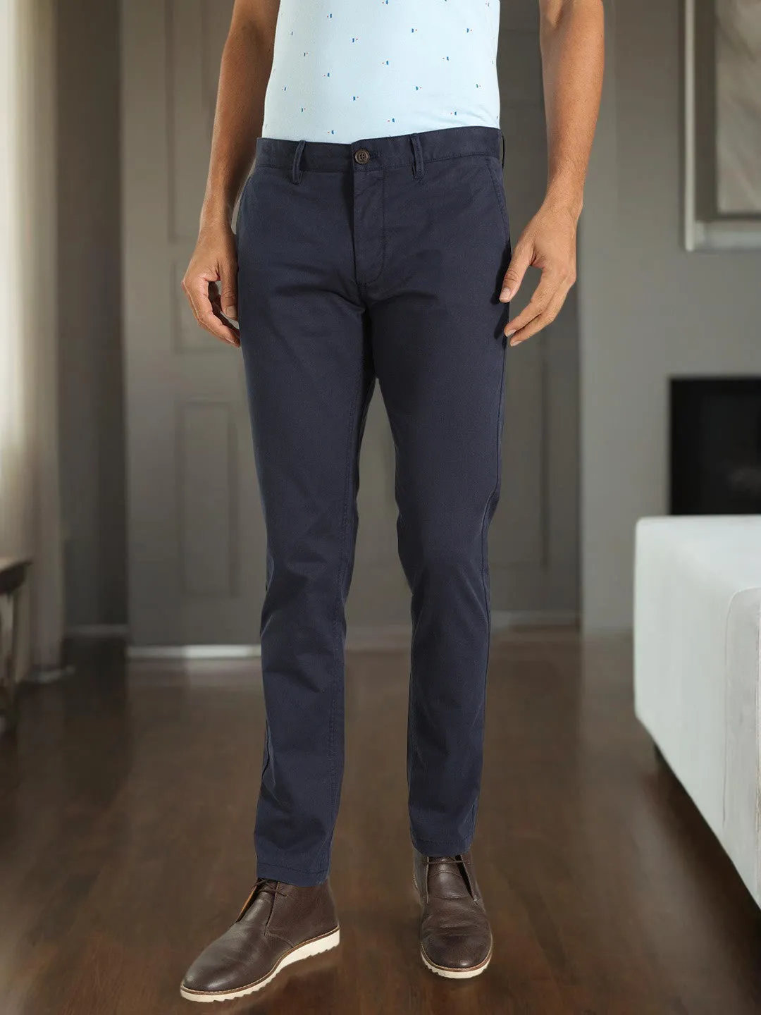 Men Brooklyn Fit Cotton Stretch Trouser