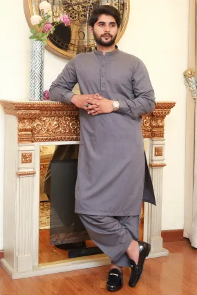 Men Premium Kameez Shalwar Charcoal