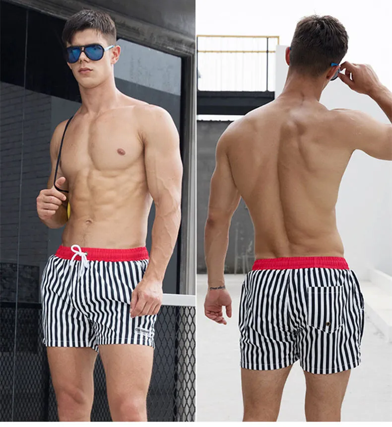 Men Striped Swimwear