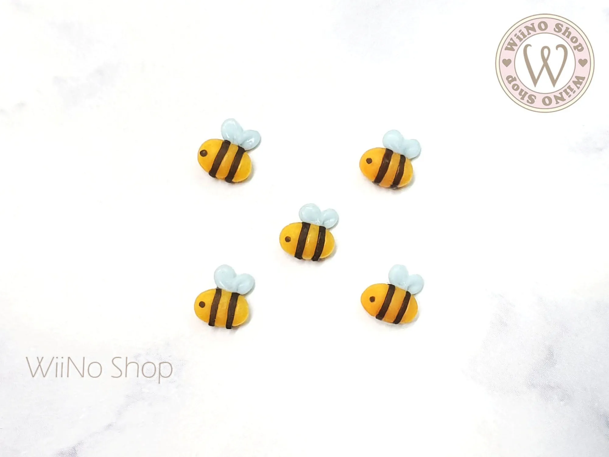 Mini Honey Bee 3D Handmade Nail Art Charm - 4 pcs