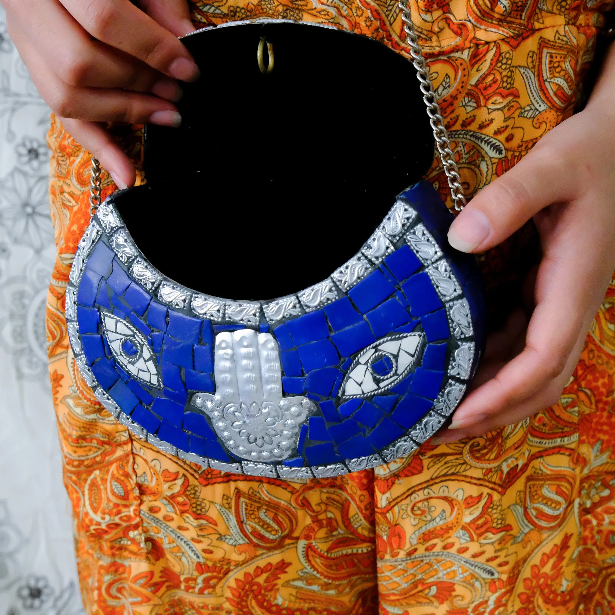 Mosaic Handmade Metal Clutch