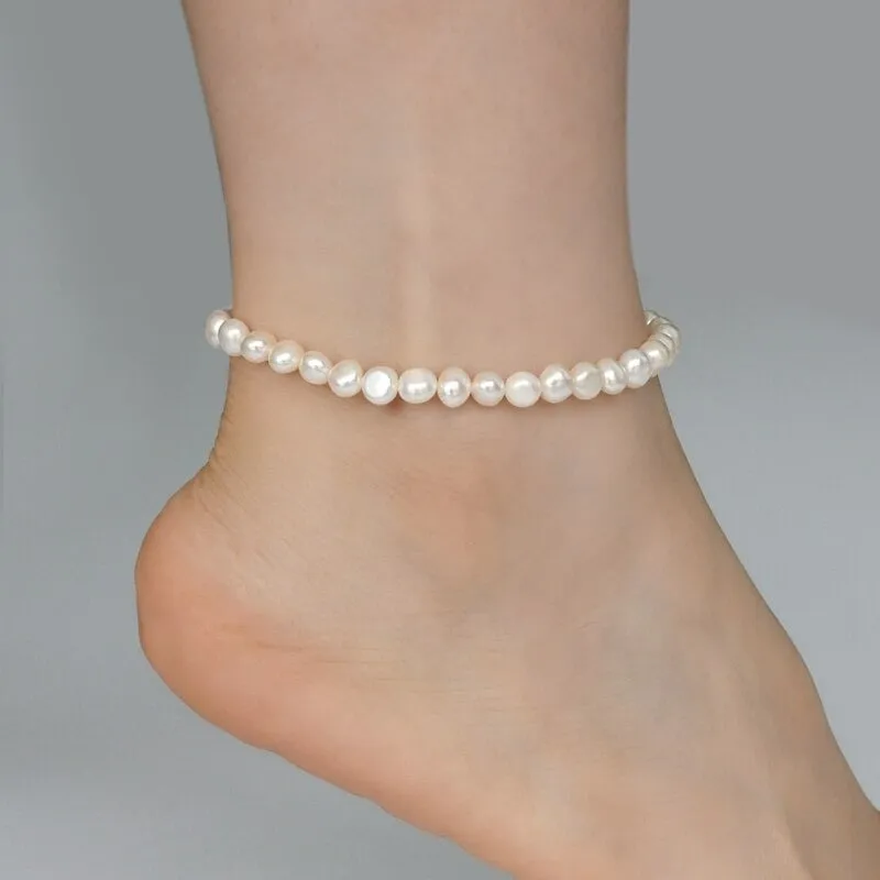 Natural Freshwater Pearl Anklet For Women