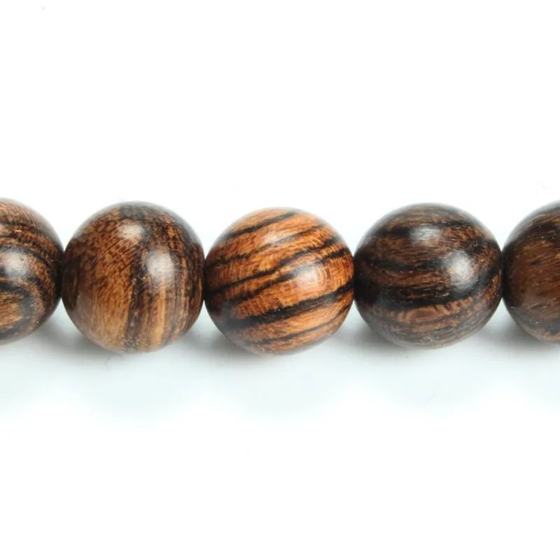 Natural Tiger Wood  Handmade 108 Bead Mala