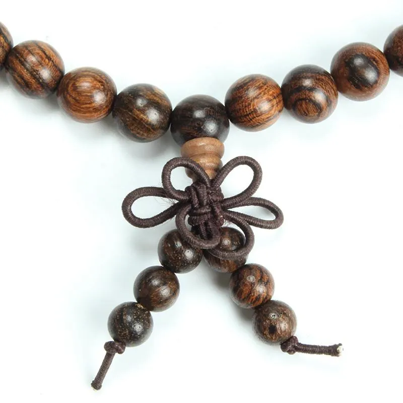 Natural Tiger Wood  Handmade 108 Bead Mala