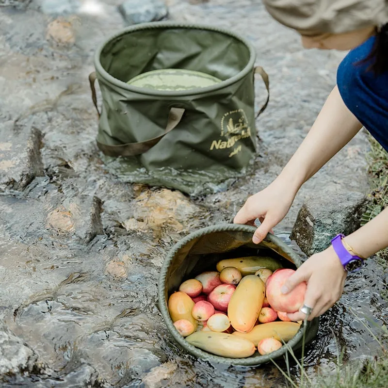 Naturehike Folding Bucket Waterproof Foldable Water Sink Bucket Portable Travel Foldable Basin Camping Hiking Storage Bucket