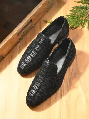 Ottoman Black Formal Slip-Ons