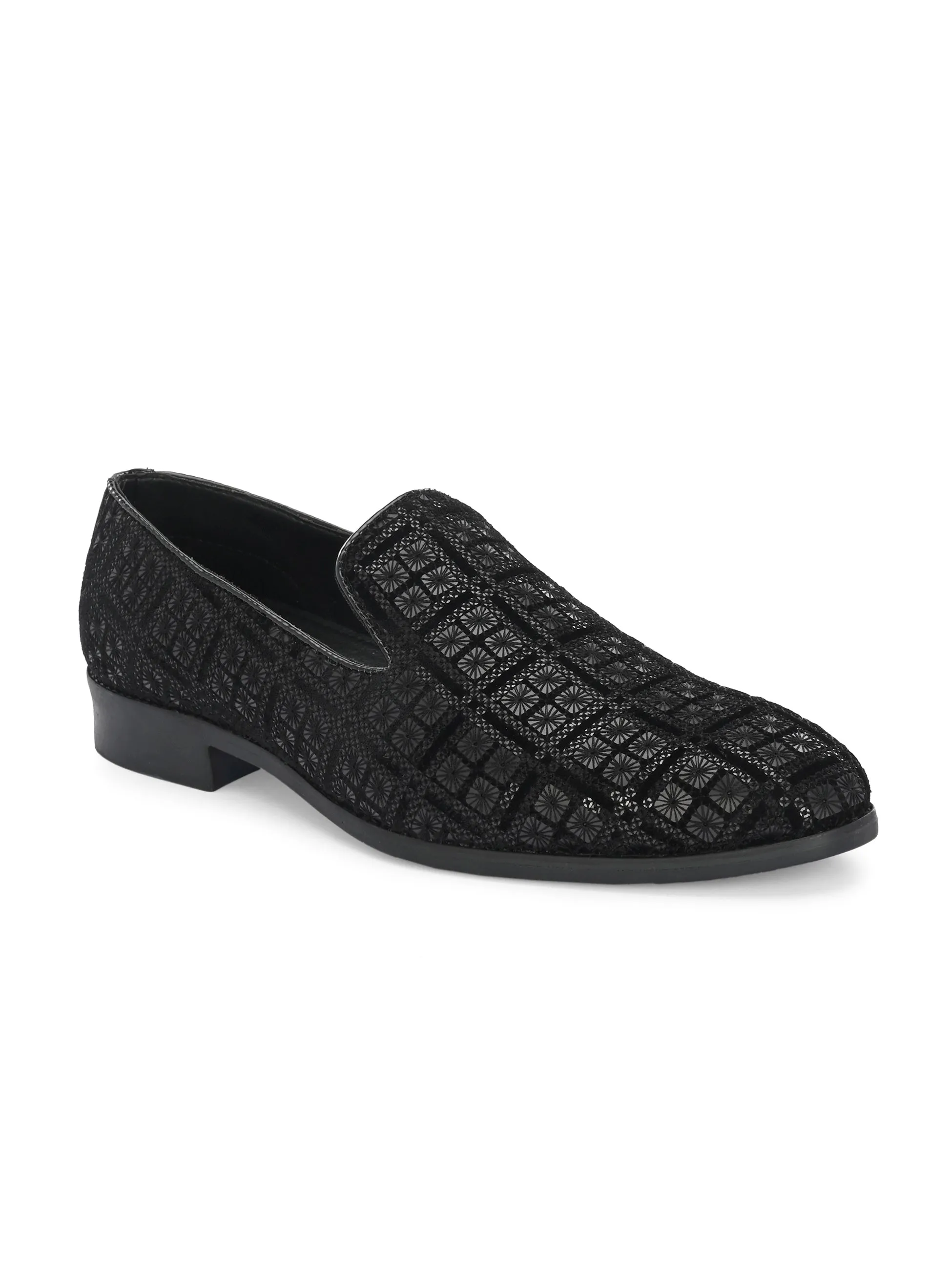 Ottoman Black Formal Slip-Ons