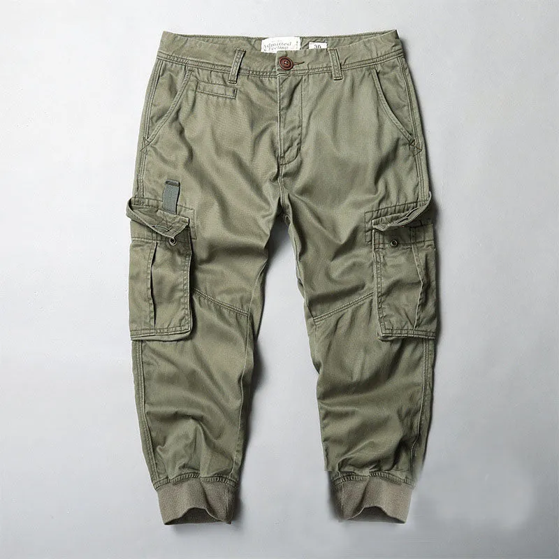 Outdoor Cotton Loose Pocket Men's Pants