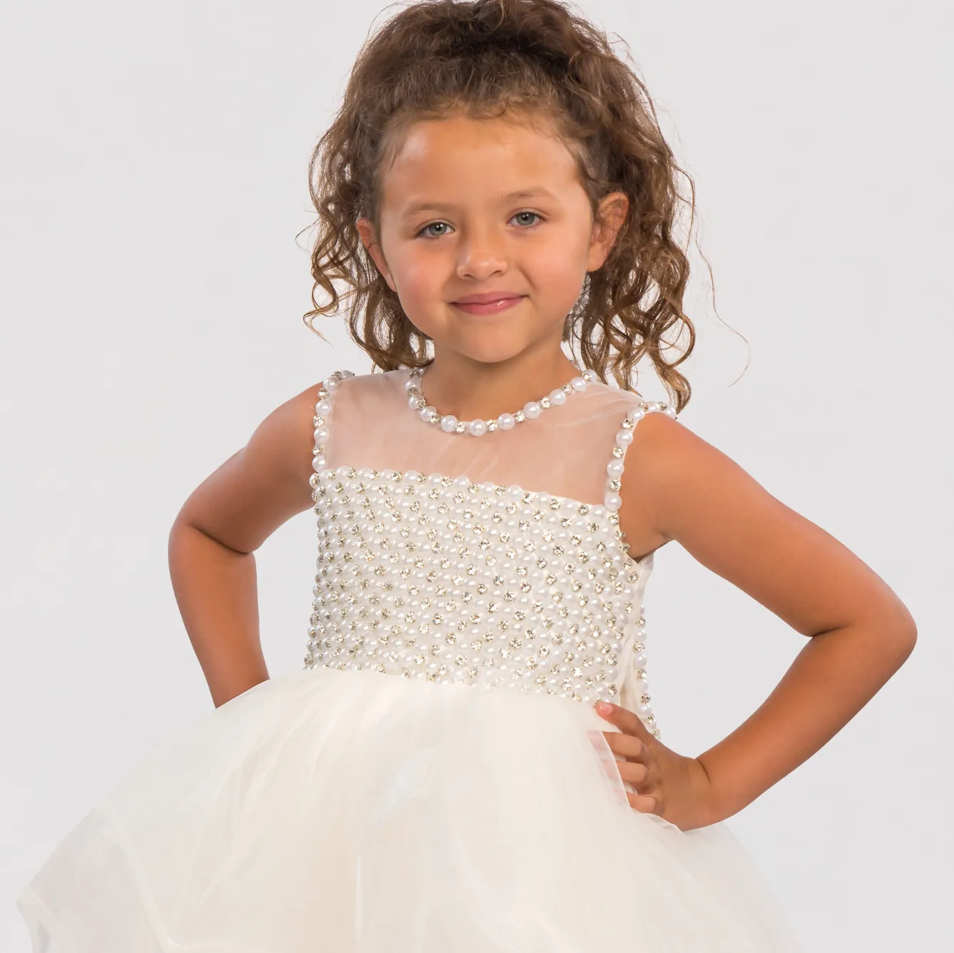 Pearly Beauty Girls Formal Dress