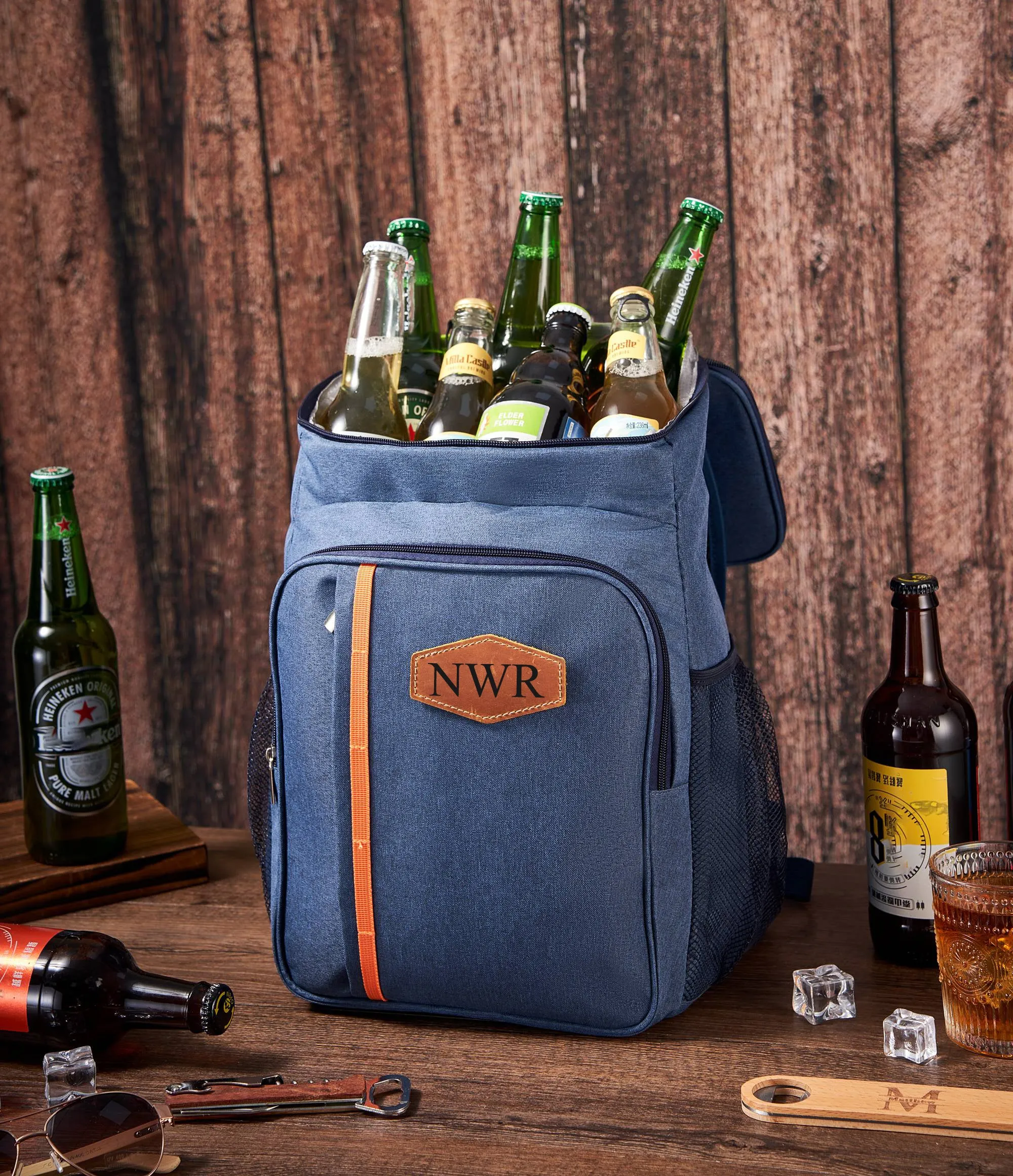 Personalized Groomsmen Gifts, Insulated Backpack, Engraved Hiking Beach Picnic Cooler Backpack