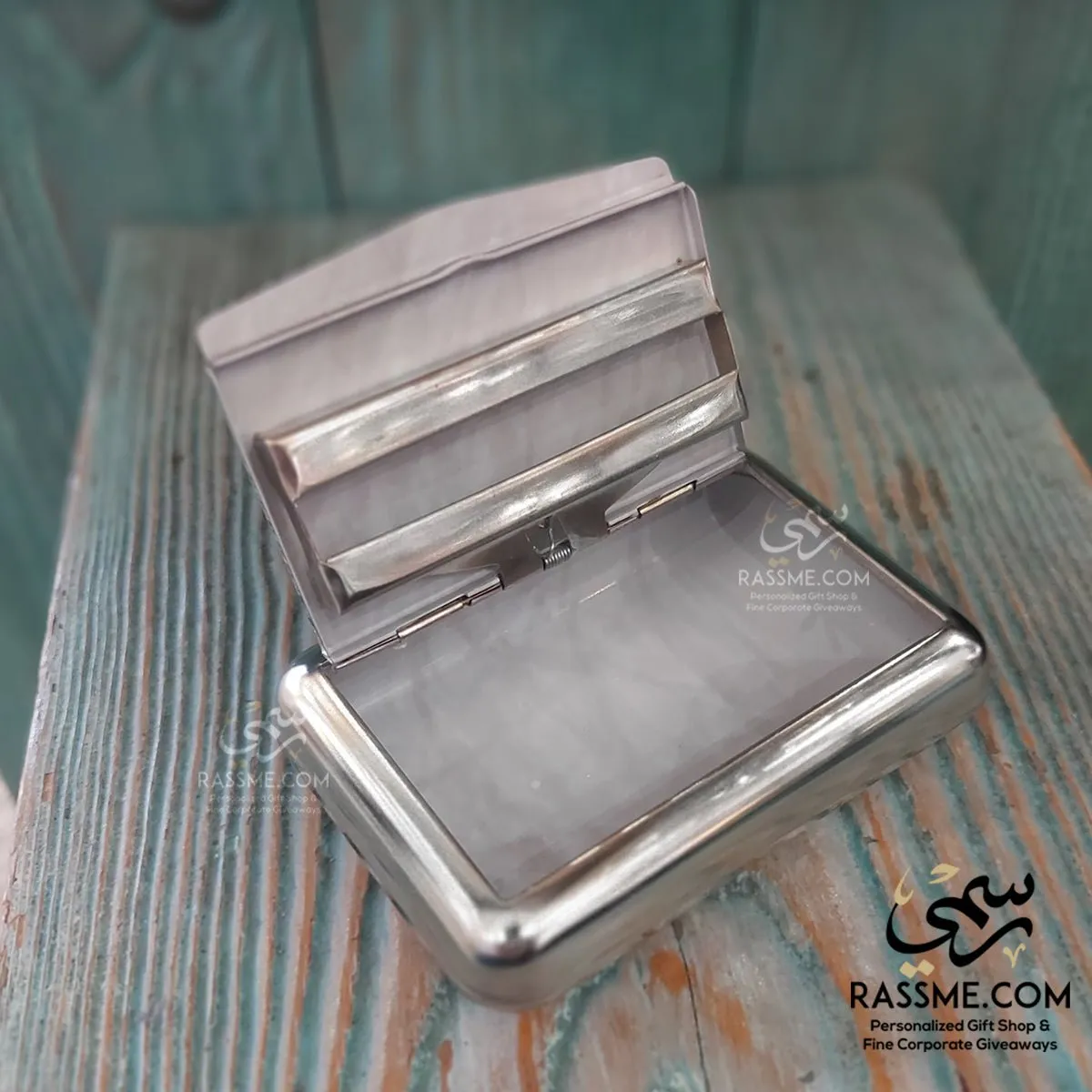 Personalized Silver Plated Tobacco Cigarette Case