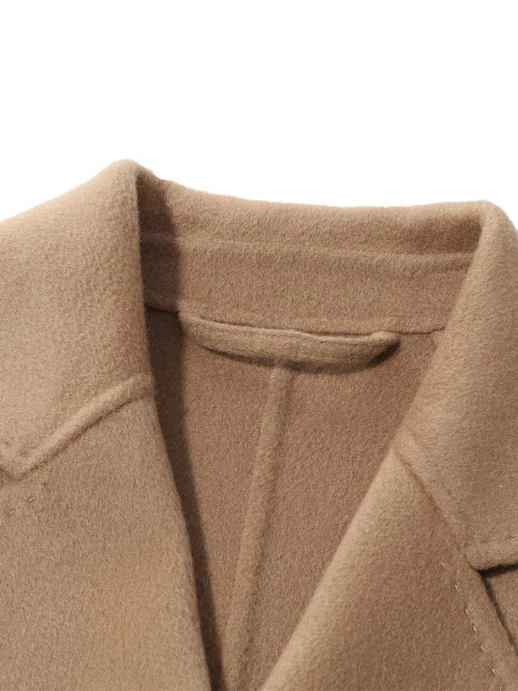 Pure Cashmere Tie-up Women Coat