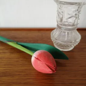 Vintage handmade wooden flower | ヴィンテージハンドメイドフラワー