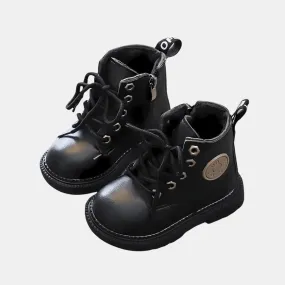 Warm and Cozy Kids' Boots – Black Bear Plush Boots