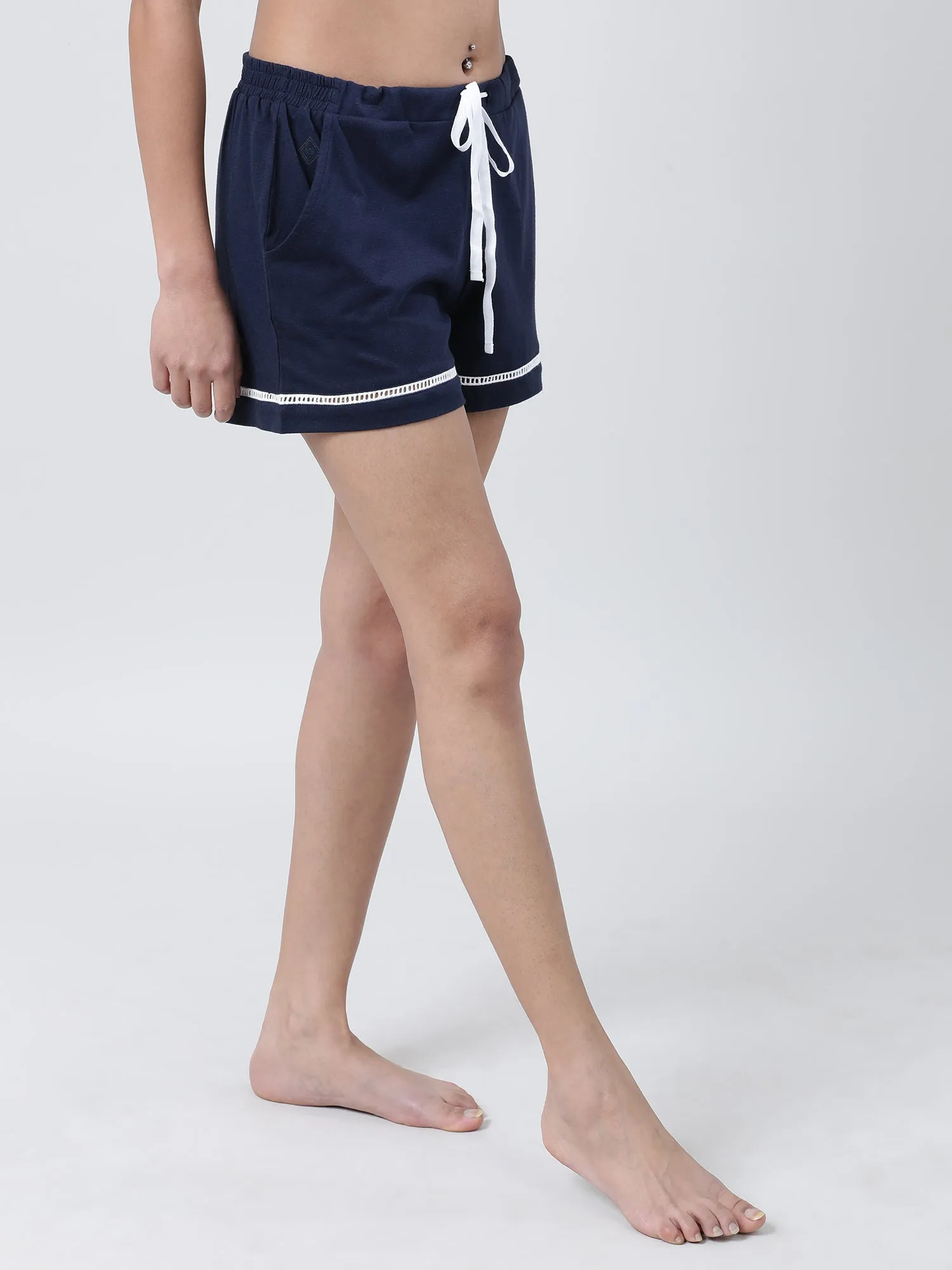 Women Blue Lounge Shorts